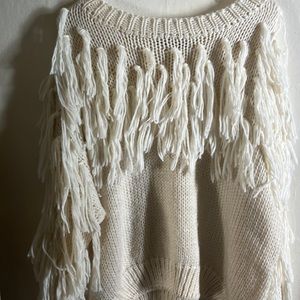 White color sweater from Boohoo